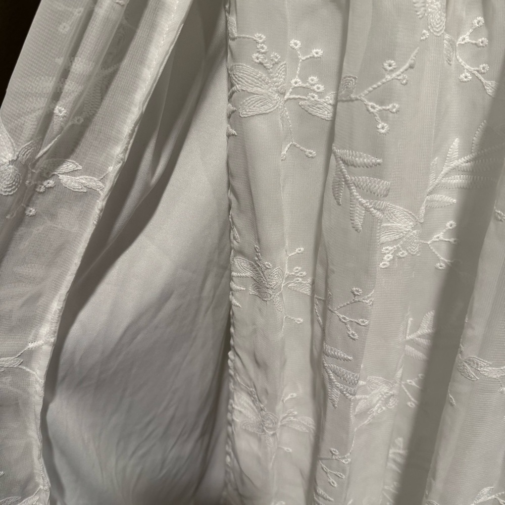 Lulu's White Embroidered Eyelet Tiered Dress Size Medium - Picture 7 of 13